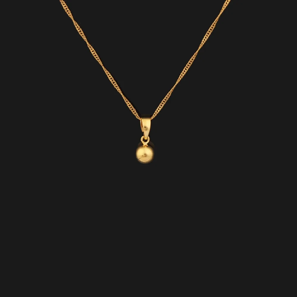 Новый дизайн гладкие корейские Подвески золотого цвета для женщин бесплатная