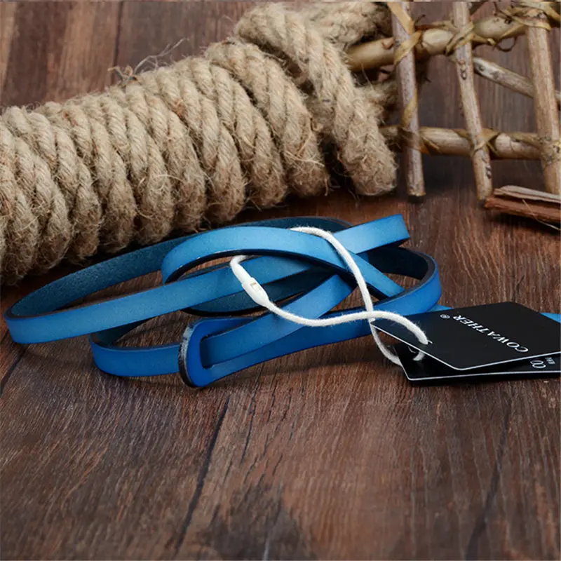 COWATHER Роскошные для женщин ремни корова пояса из натуральной кожи модные дизайн