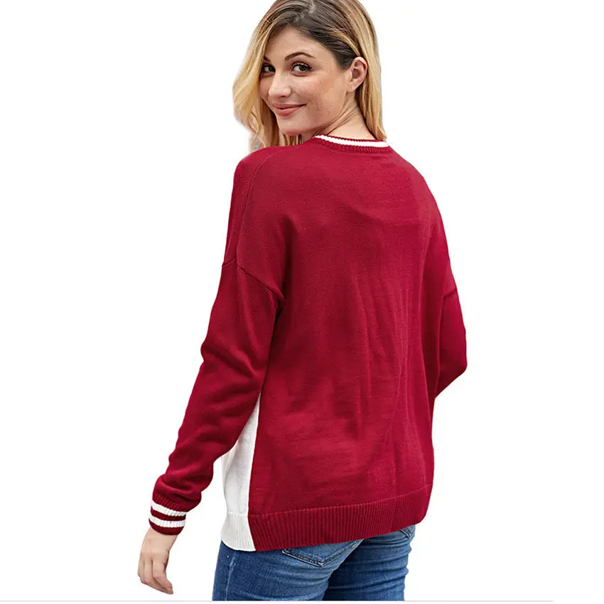 New Sweater Winter Snowman Christmas Jumper Women Sweaters Pullover Long Sleeve Casual Loose Knitted Pull Femme Hiver | Женская одежда
