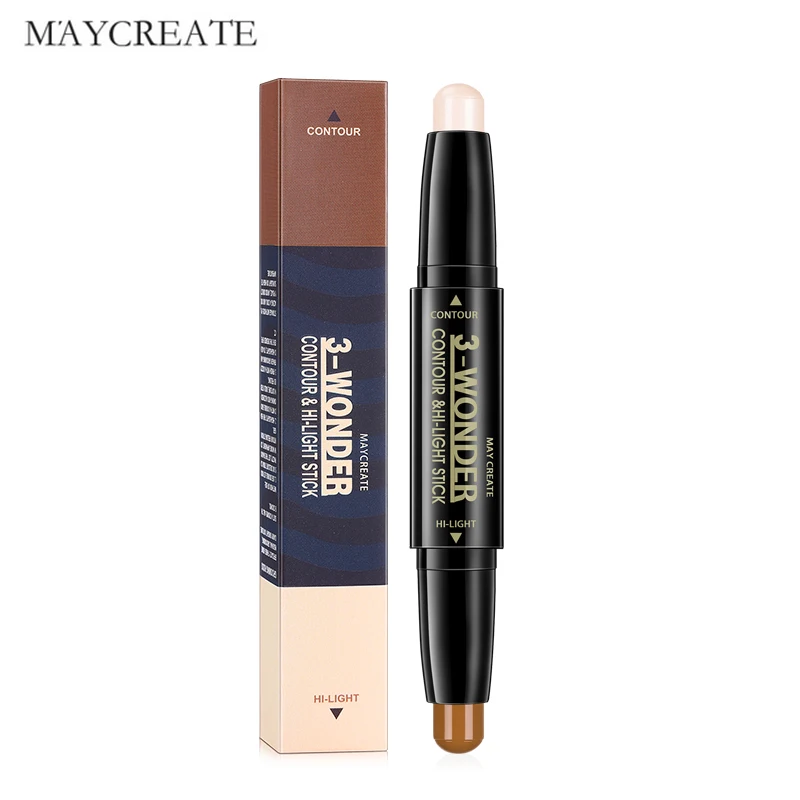 MayCreate Double-end 3D Bronzer Highlighter Pens Shimmer and Shine Makeup Brighten Concealer Cosmetics |