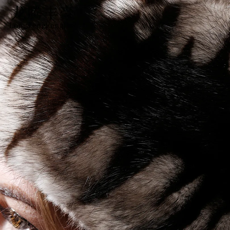 2017 новая женская Норковая шапка из натурального меха норки Модная элегантная