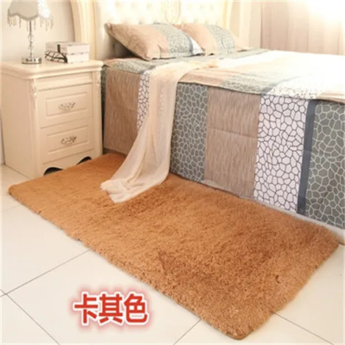 kakhi carpets Спальня ковер по индивидуальному заказу 80*160 см длинный ворс(4-5 см) ковер для гостинной 50*160 коврик на кухню 120*170 см по индивидуальному заказу современные коврик для комнаты - Цвет: kakhi carpets