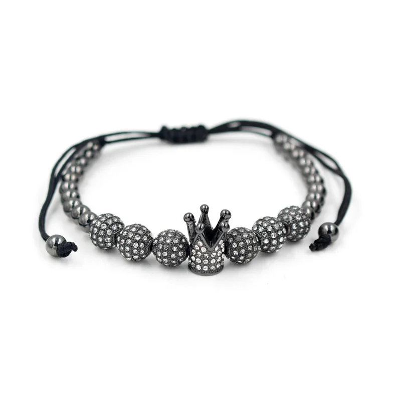 Модные циркониевые мужские браслеты NADEEM ювелирные изделия фианитовая корона с