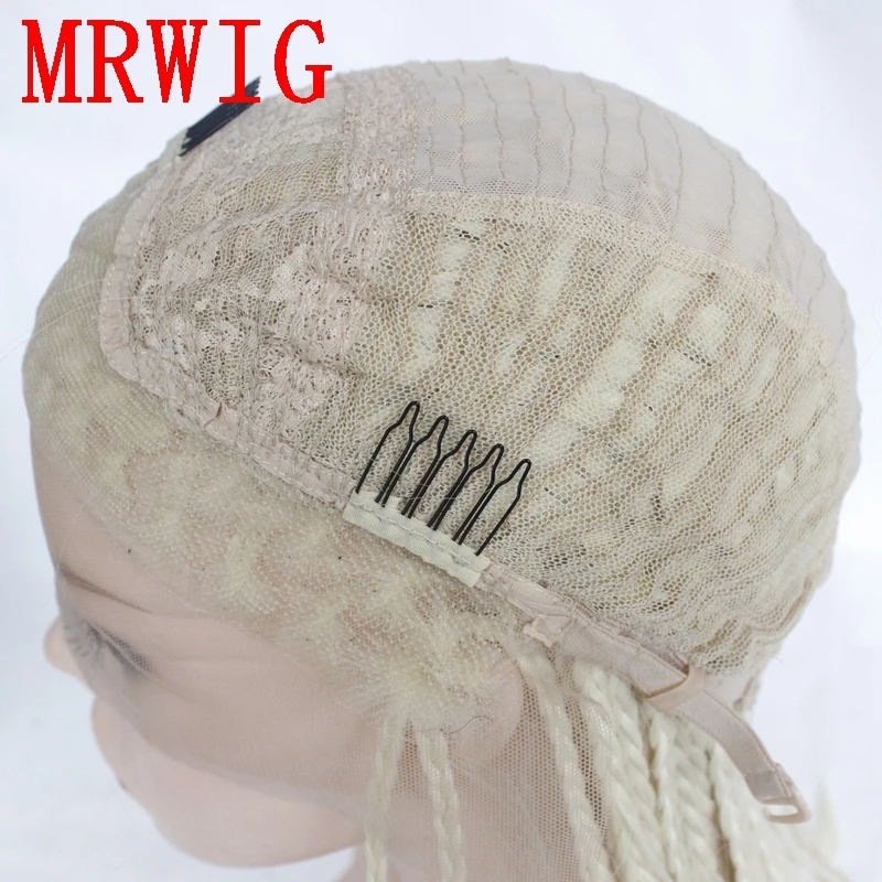 MRWIG 18 дюймовый кудрявый блонд #613 синтетический парик спереди можно выпрямить