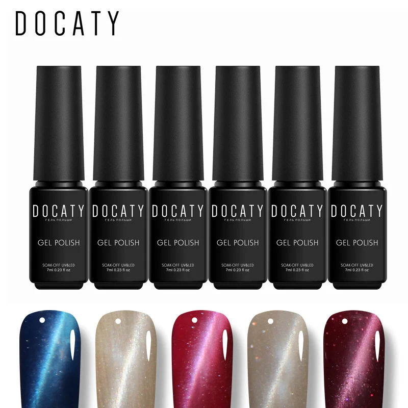 Docaty Vernis Перманентный модный Звездный кошачий глаз гель лак 3D магнитный эффект