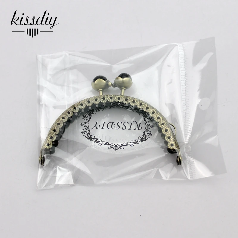 KISSDIY 10 шт./лот 8 5 см античная бронза металлическая рамка кошелька полукруглая