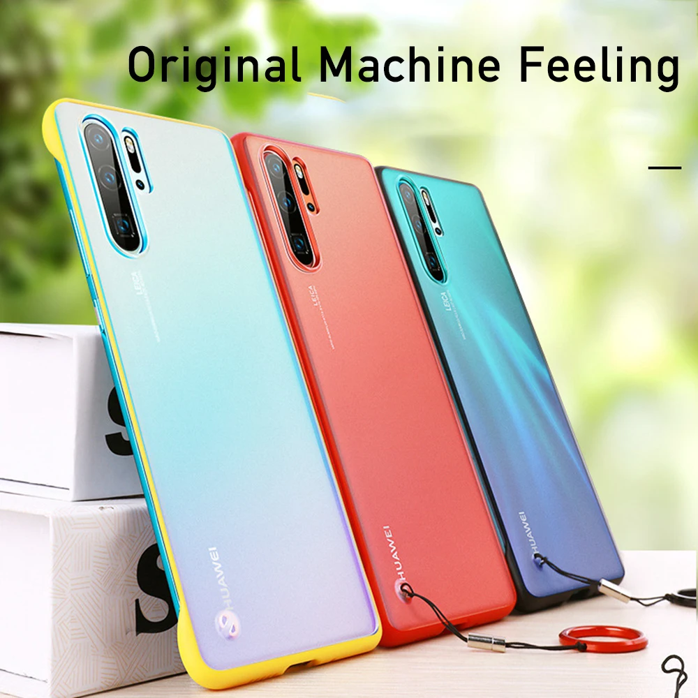Ультратонкий Прозрачный чехол Eqvvol для Huawei P30 P20 Pro Mate 20 10 с безрамным кольцом