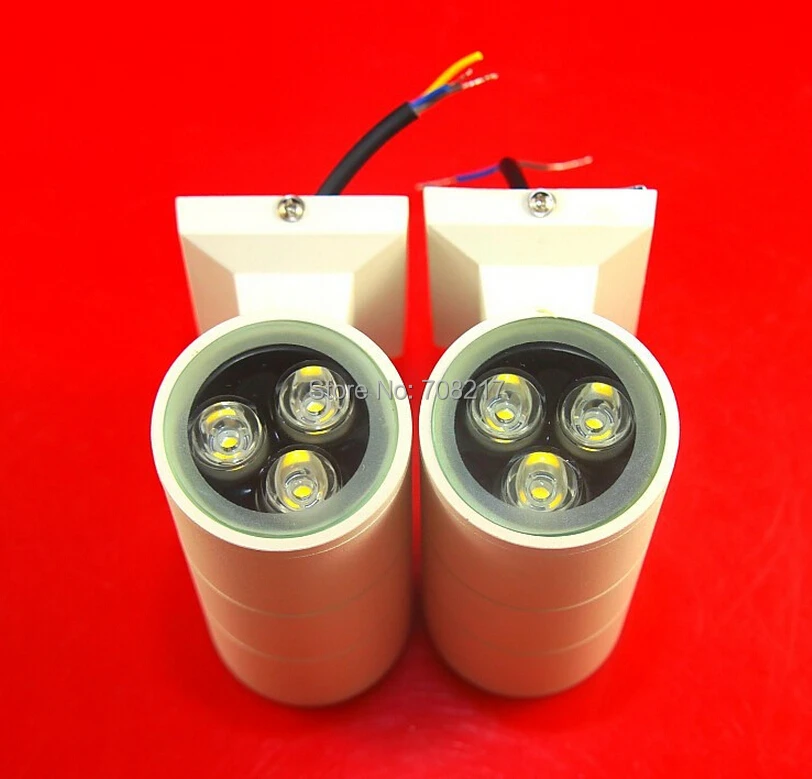 Водонепроницаемый IP68 открытый светодиодные Настенные светильники 6x1 Вт 6 вверх и