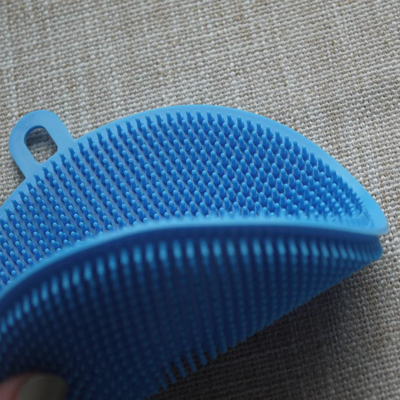 1Pc Silicone Dish Cloth Anti-grease Absorbent Sponge Scrubber Washing Towel Magic Kitchen Cleaning Wiping Rags | Дом и сад