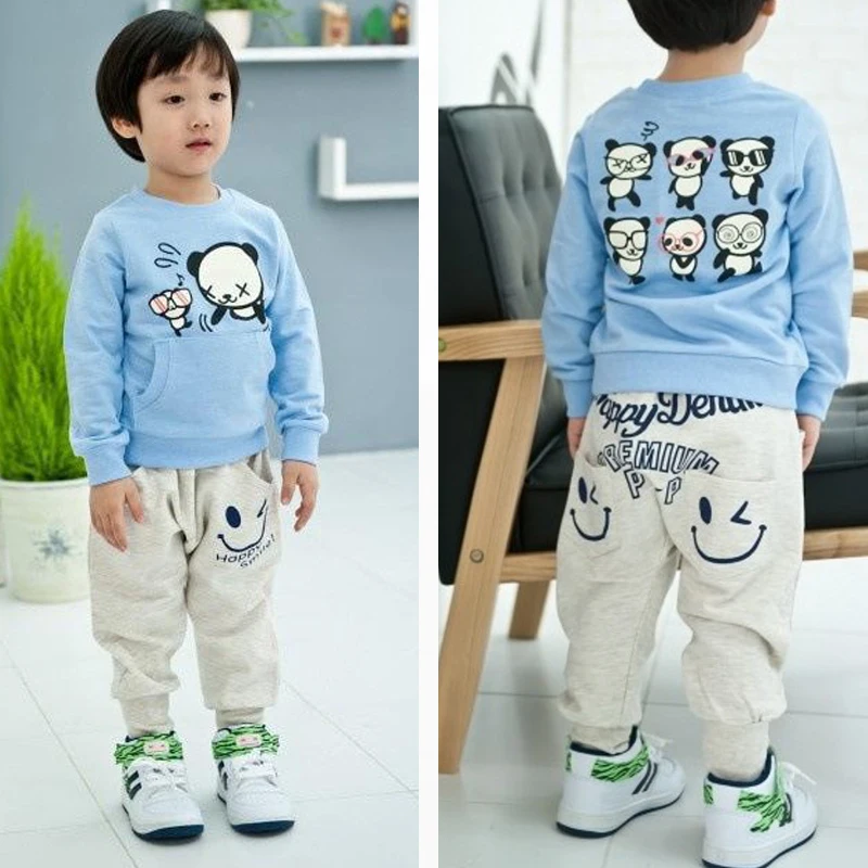 Хлопковые брюки для мальчиков и девочек повседневные спортивные штаны шаровары 2