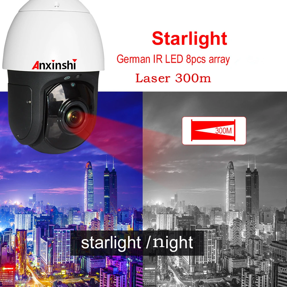 Купольная камера Onvif 20X уличная 6 дюймовая 1080P PTZ ip с оптическим зумом и POE