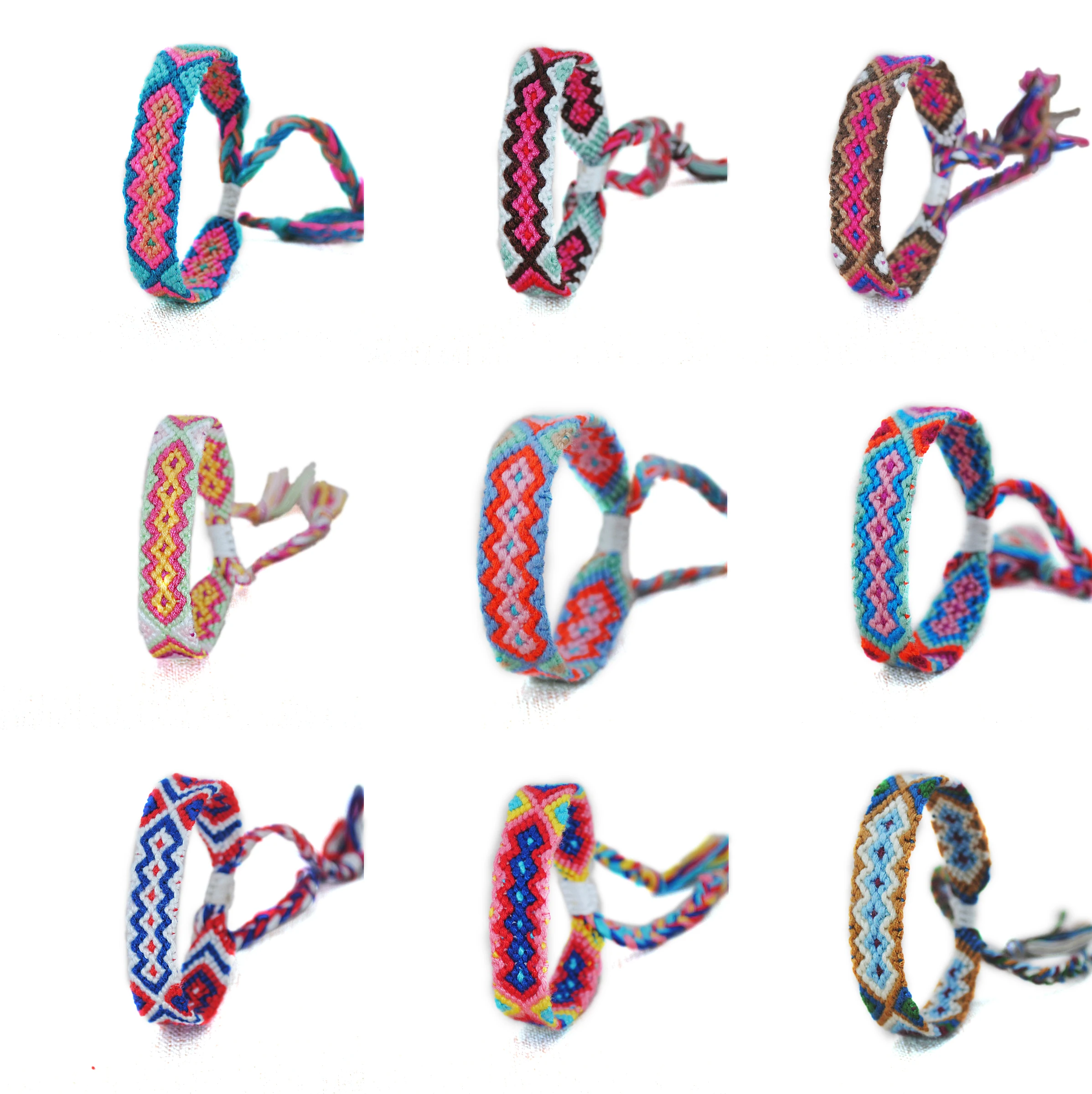 Богемный ручной работы плетеный браслет ретро дружбы веревка дешевые Бохо