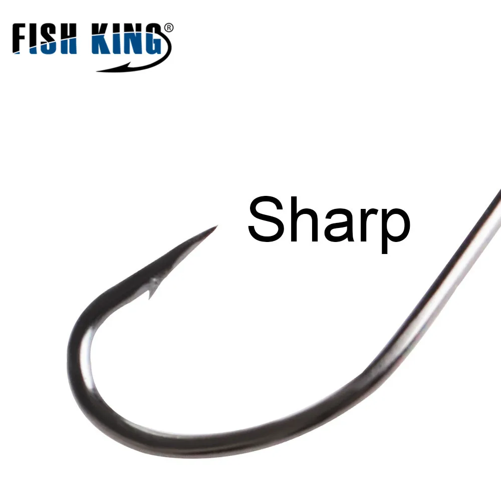 FISH KING рыболовные крючки из высокоуглеродистой стали 50 шт./лот 7 #-18 # набор