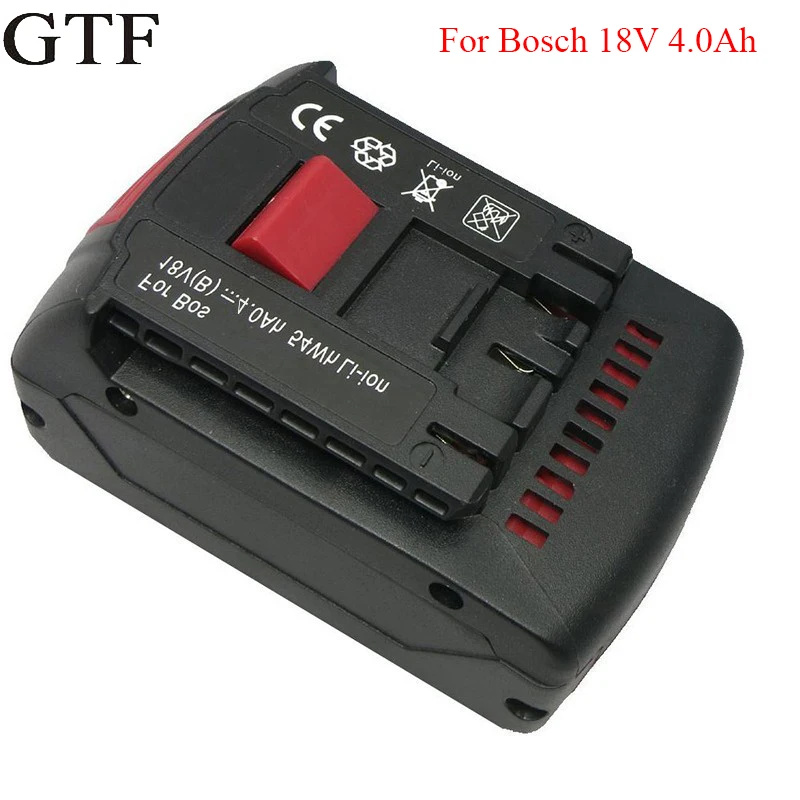 GTF 18V 4.0Ah запасная литий ионная аккумуляторная батарея для Bosch 17618 BAT609 BAT618 со
