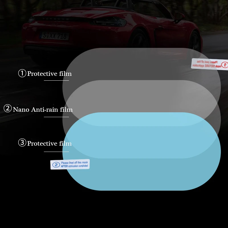 2 шт./лот непромокаемая мембрана автомобильная наклейка на зеркало заднего вида