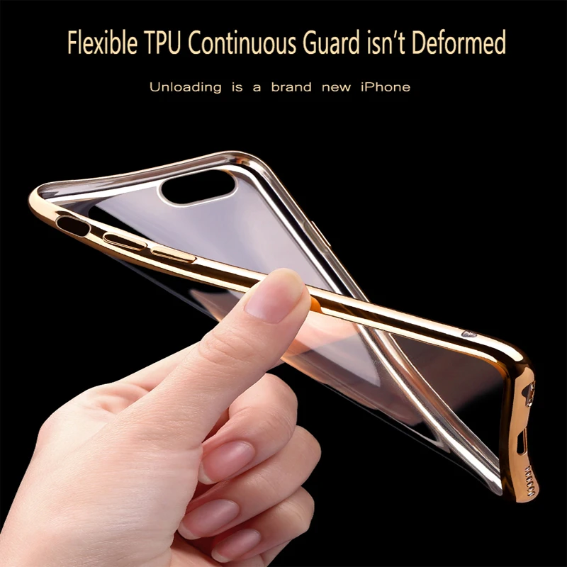 Luckguard кристалл мягкий силиконовый прозрачный чехол для iPhone 6 6S ультра-тонкий