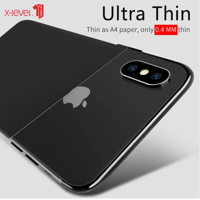 Прозрачный чехол X-Level для iPhone X XS XR ультратонкий 0 4 мм прозрачный из полипропилена