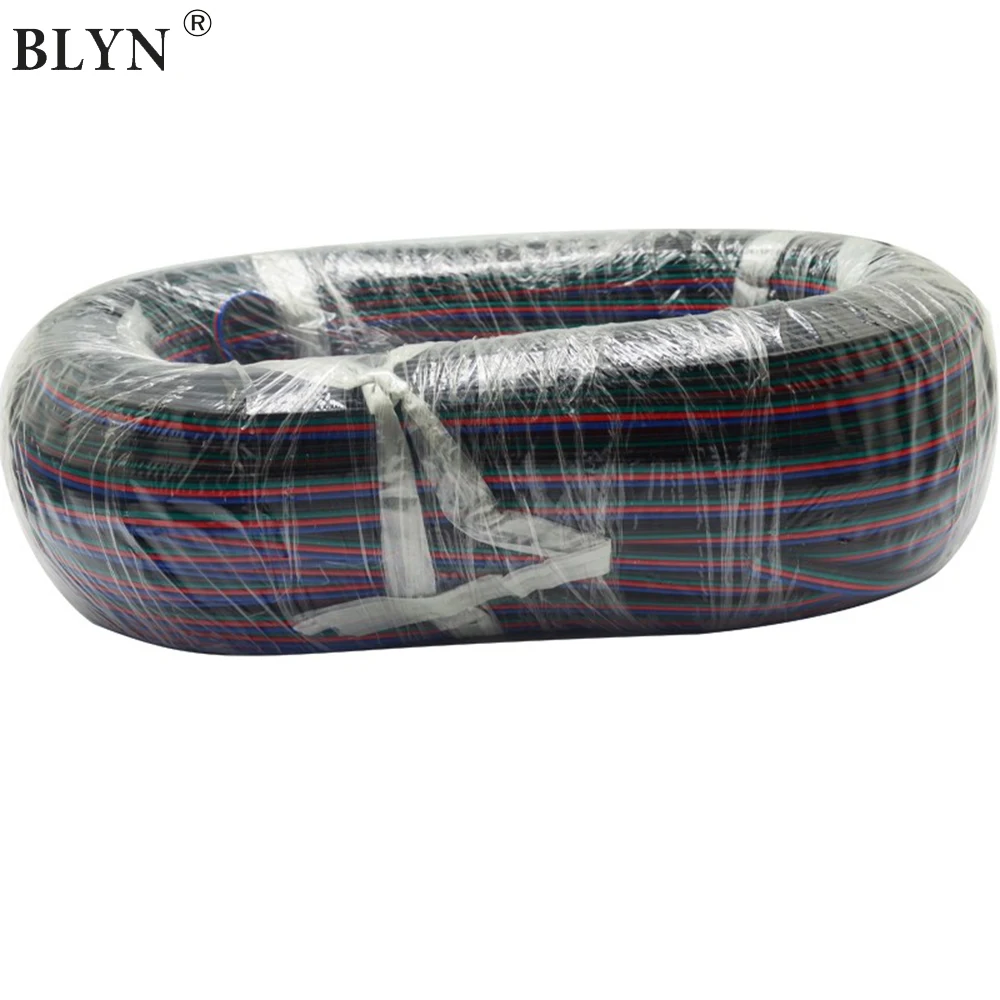 BLYN 100 м 4 Pin коробка передач с плоский кабель разъем провода 22AWG чистый Медь
