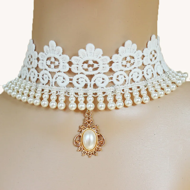 Женское ожерелье ручной работы с кулоном из искусственного жемчуга|wedding signature|choker