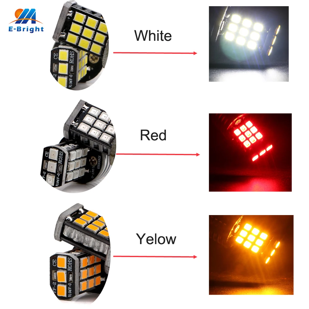 YM E-Bright 4 шт. 1156 BA15S S25 2835 21 SMD P21W поворотные сигнальные задние фонари 12 в 24 В