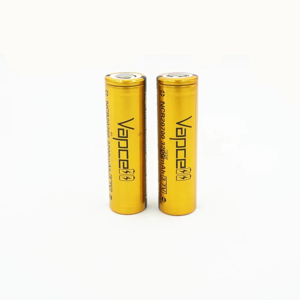 Бесплатная доставка 4 шт. батарея Vapcell NCR 20700 3200 мАч 30 А перезаряжаемая с высоким