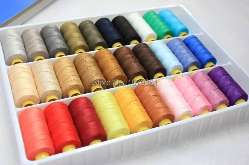 

Heavy duty thread thick jeans sewing thread machine/hand sewing thread 150 yards x 30 pcs high strength European quality