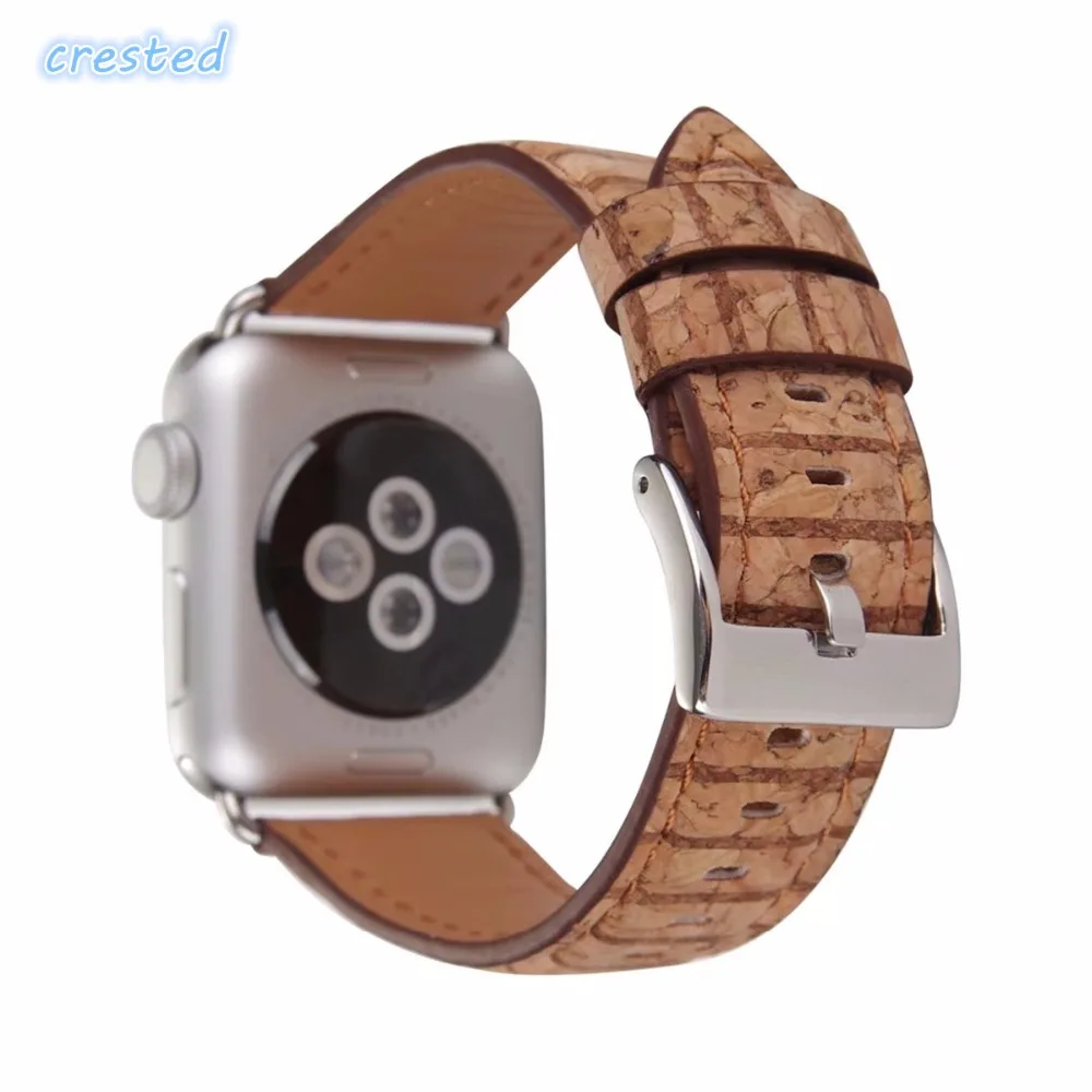 Кожаный ремешок для часов apple watch 42 мм 38 44 40 iwatch serise 4 3 2 1 винтажные народные
