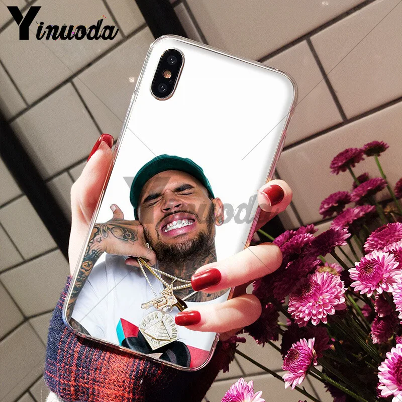A13 Yinuoda Chris коричневый Breezy Coque Shell чехол для телефона iPhone 8 7 6 6S Plus 5 5S SE XR X XS MAX Coque Shell - Цвет: A13