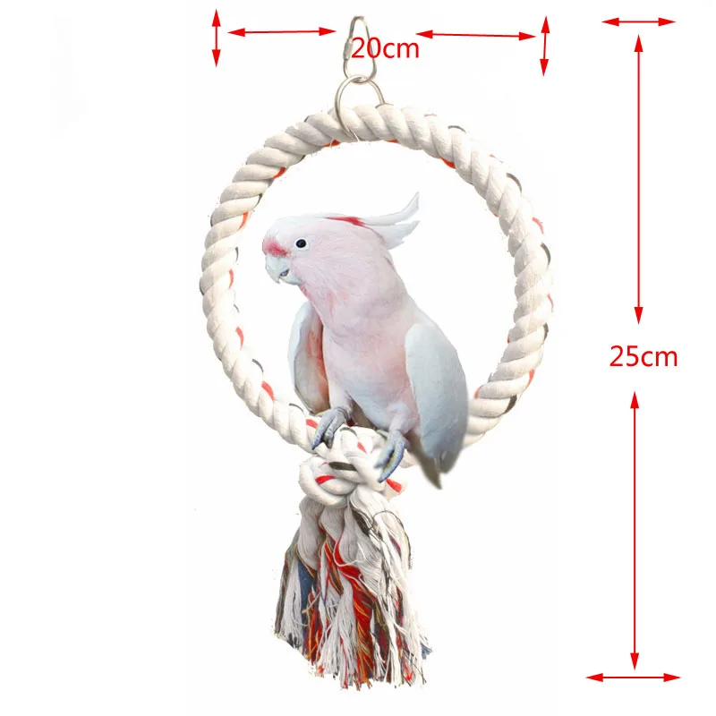 Клетка бренд игрушка птица Хлопок Веревка кольцо окунь стенд стойка попугаи
