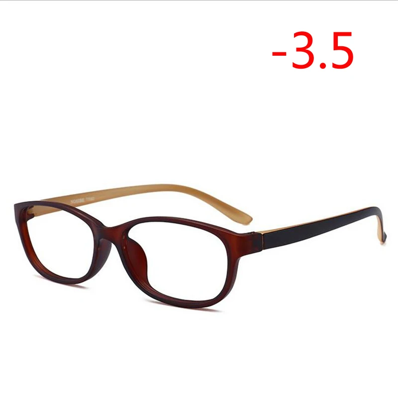 Myopia 350 1,0-1,5-2,0-2,5-3,0-3,5-4,0 готовые очки для близорукости женские мужские короткие очки для коррекции зрения черная и розовая оправа Очки для близорукости - Цвет оправы: Myopia 350