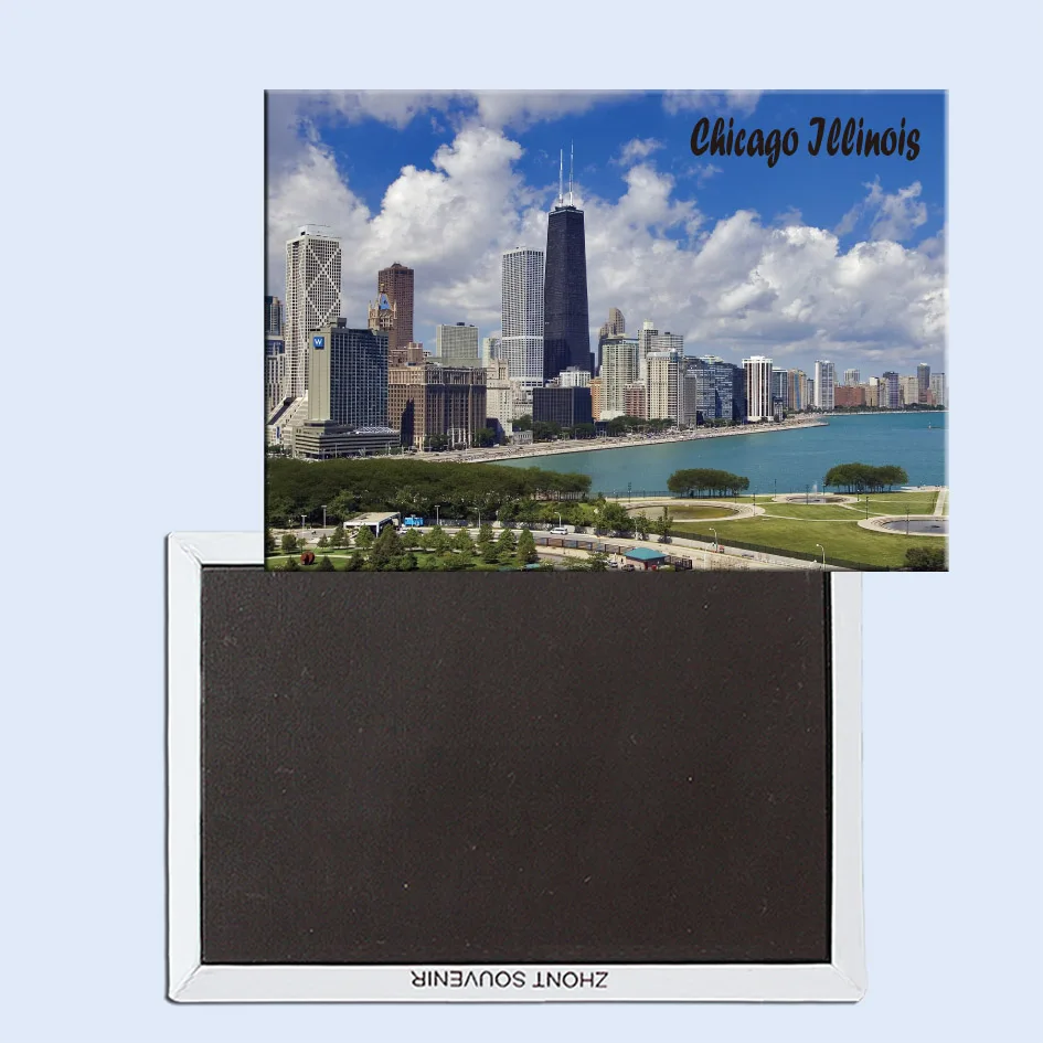 Магнитный холодильник The Gold Coast of Chicago Иллинойс с фиксацией туристических