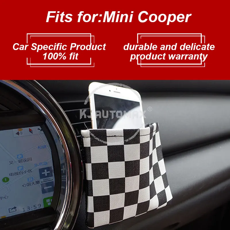 KJAUTOMAX для Mini Cooper all Mole подвесная сумка для автомобильного кресла Checker GreyJack UnionJack кожа