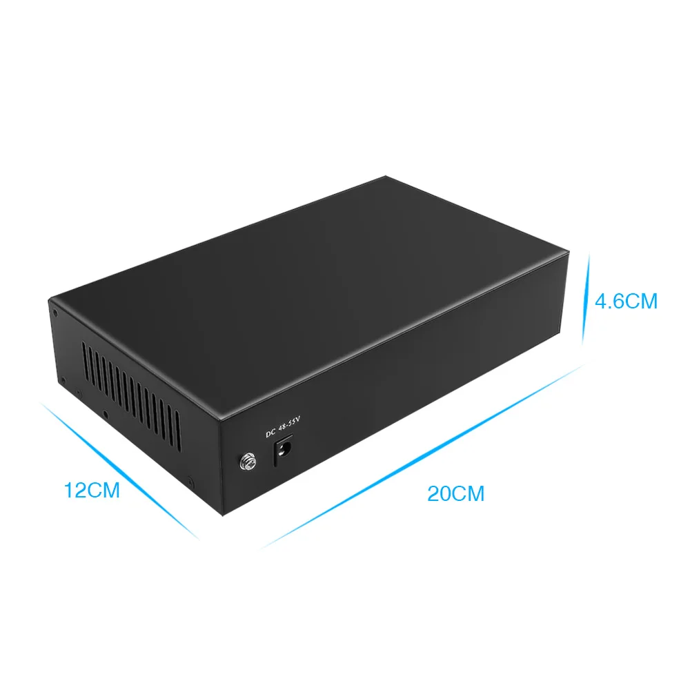 Сетевой коммутатор Ethernet с 8 портами POE 100 Мбит/с + 2*10/100/1000 м переключатель Uplink 1*1000
