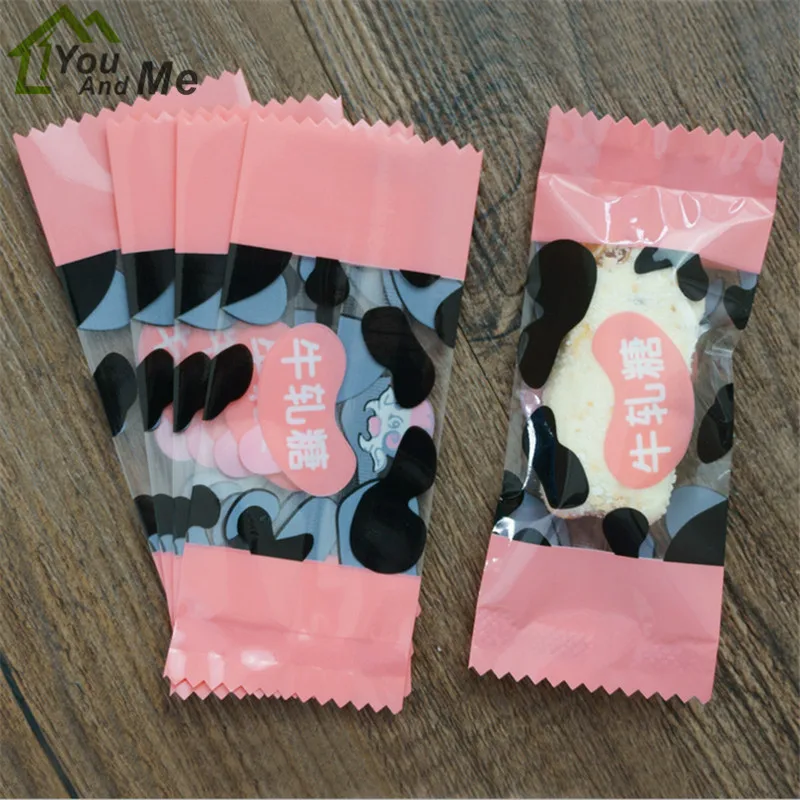 200 шт./лот самодельная упаковка для конфет ручной работы с нугой черная молока Taffy