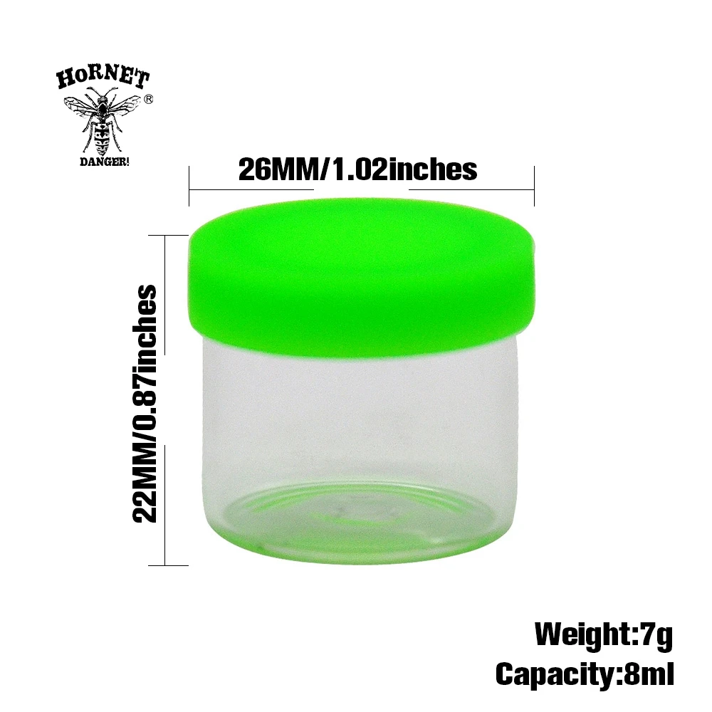 HORNET антипригарное стекло FDA силиконовый контейнер для воска масла Dab 8 мл