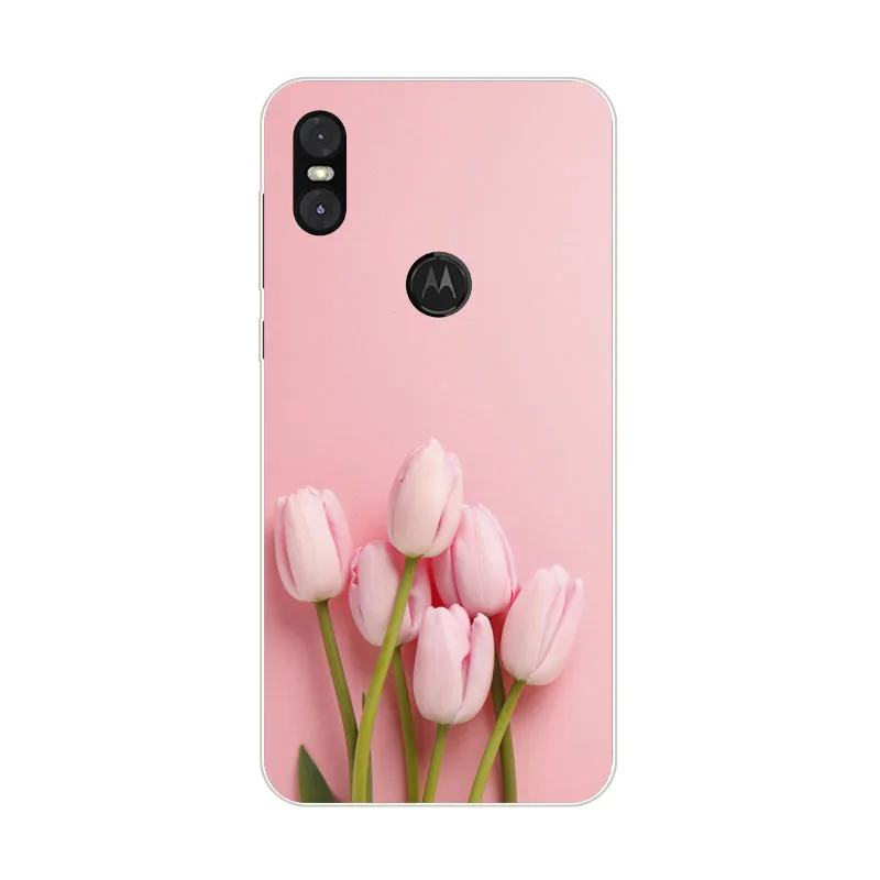 Чехол для Motorola One P30 Play мягкий чехол из ТПУ с разноцветными лепестками телефона power
