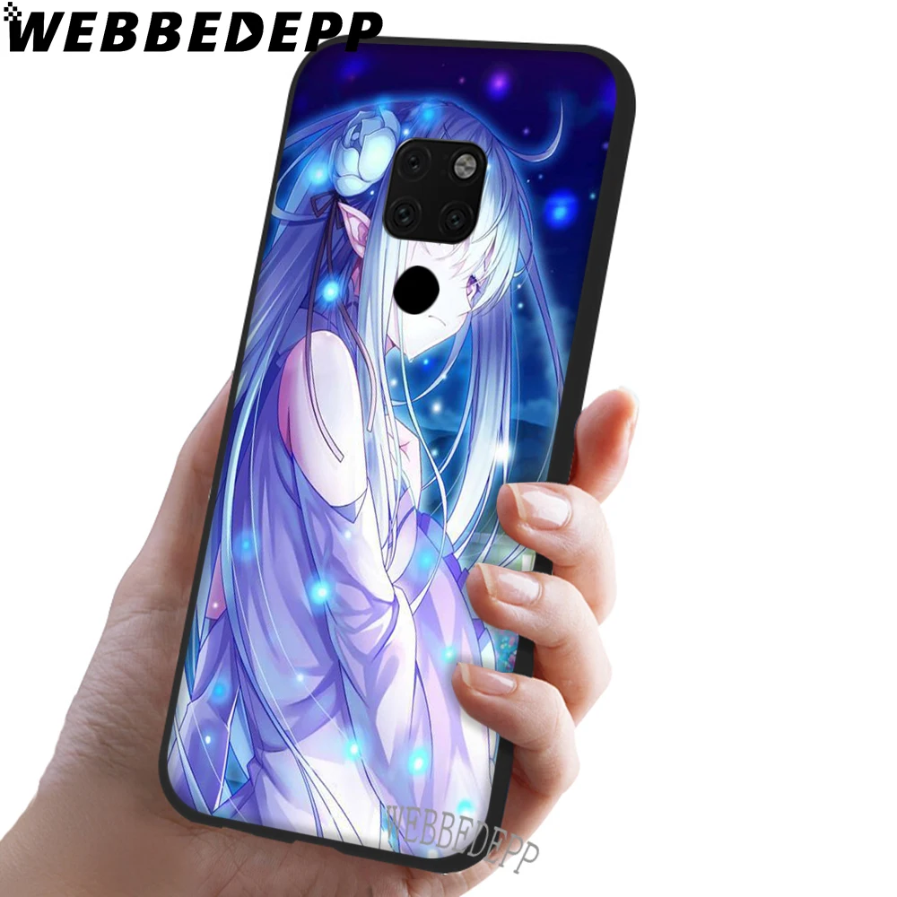 WEBBEDEPP мягкий чехол с аниме Rem Re Zero emilia для Huawei Honor 6 7A Pro 7C 8C 7X 8X 8 9 10 lite Note10|Бамперы| |
