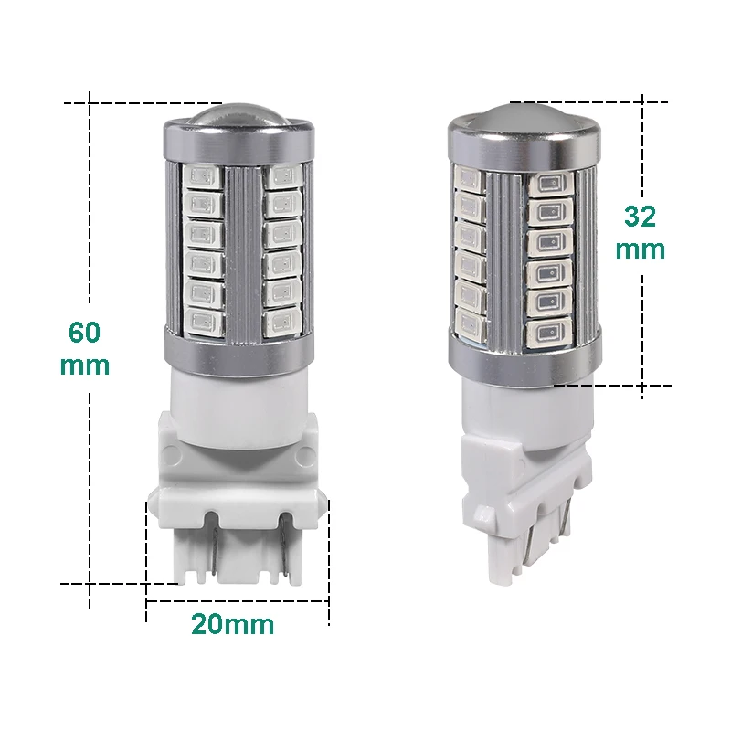 YCCPAUTO 2 шт. T25 3156 3157 P27W светодиодный лампы для фар светильник 33 SMD 5630 светодиодный Авто Автомобильные стояночные огни лампы резервного копирования DRL Белый Красный цвет: желтый, 12V