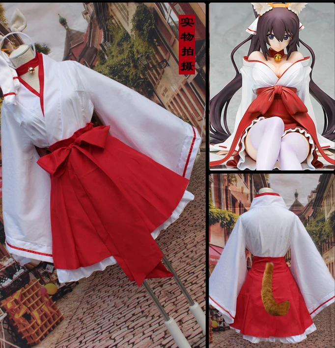 Сексуальный бесконечный Стратос Косплей Костюм японского Аниме кимоно платье