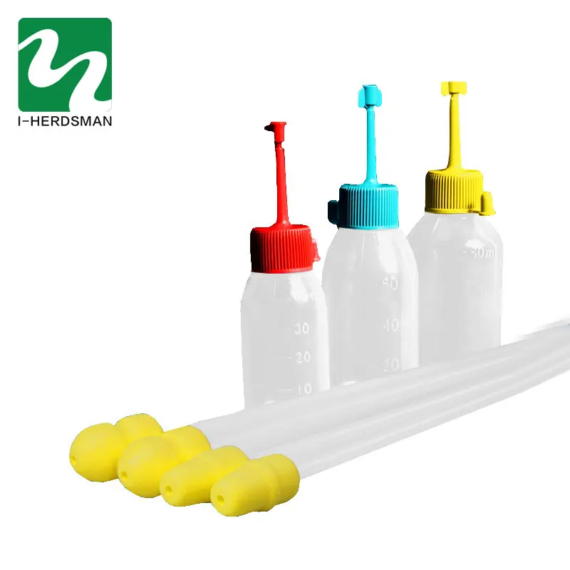 

30 Pcs Use disposable vas deferens insemination instrument spiral head pig artificial insemination tube animal vas bottled9