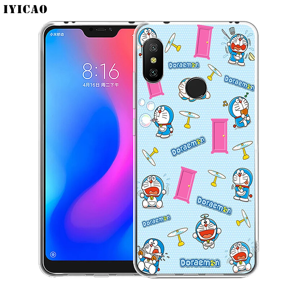 Милый мягкий силиконовый чехол для телефона IYICAO Doraemon Xiaomi Redmi 4A 5A 6A Note 7 6 5 Pro Plus 4X