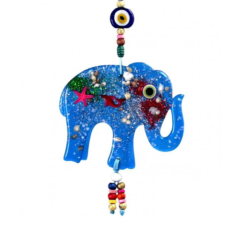 Слон Турция синий сглаза Амулет автомобилей стене висит украшения Шарм
