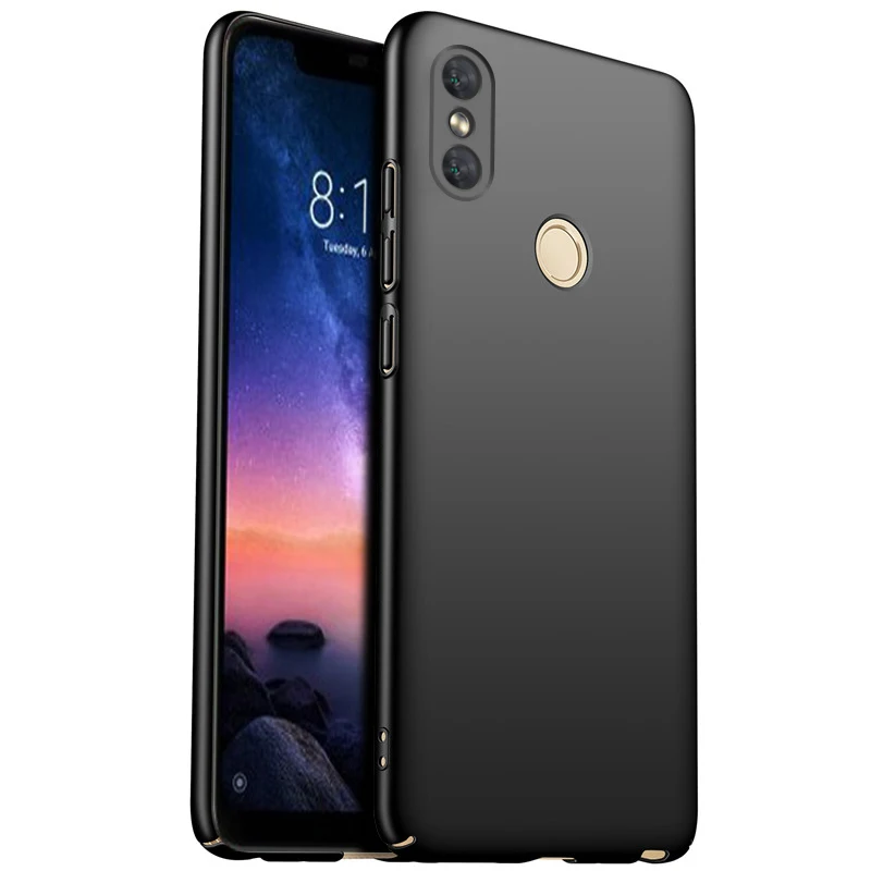 For Xiaomi Redmi Note 6 Pro Case Hard Pc Soild Color Back Cover Mofi Black Red Blue Note6 |