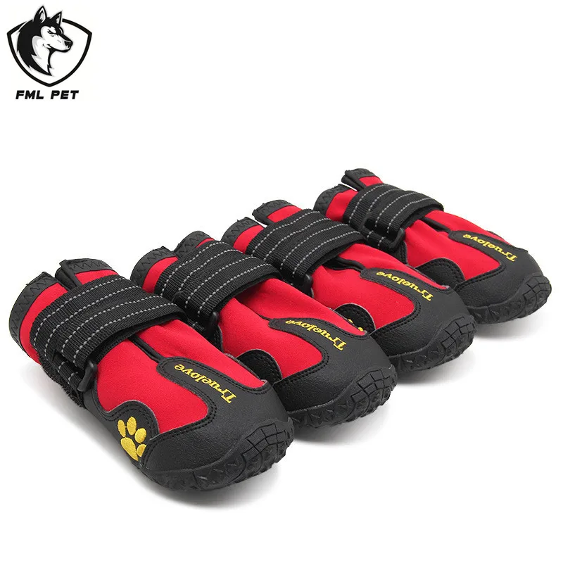 FML домашнее животное водонепроницаемая обувь для больших собак прогулок