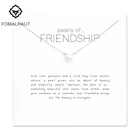 Искусственный жемчуг, кулон дружбы колье ожерелье из циркона квадратной цепи ожерелье Мода цепи ожерелье для женщин ювелирные изделия FOMALHAUT