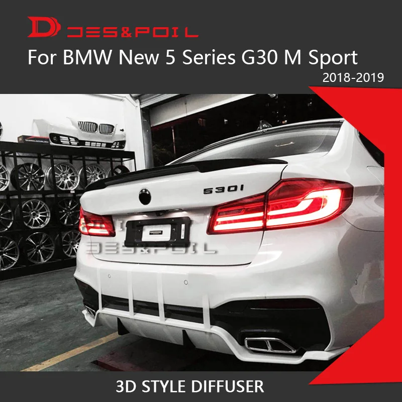 Задний диффузор для губ BMW новинка 5 серий G30 представление 3D стиль задний бампер