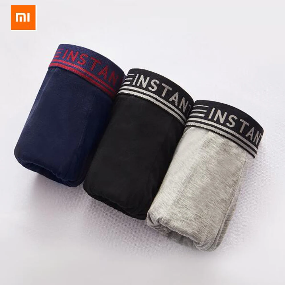 3 цвета/набор Xiaomi Youpin Instant Me антибактериальные дышащие крутые трусики 3D Обрезка удобные хлопковые трусики
