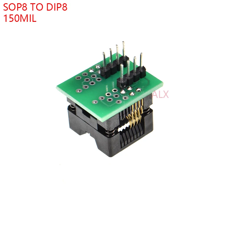 5 шт. SOIC8 SOP8 к розетке DIP8 мил блестящий чип IC 24C02 24C08 24C32 EEPROM|sop8 to dip8|sop8 dip8 adaptersop8 soic8 |