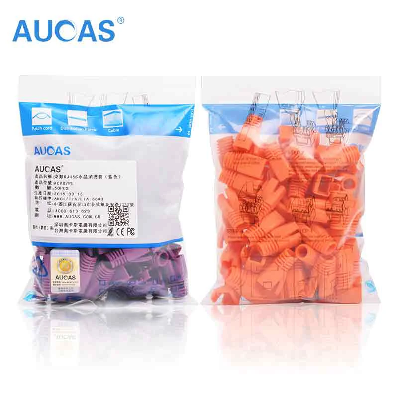 AUCAS 50 шт. RJ45 крышки разъемов модульная заглушка кабеля Разъем защитные ботинки Cat7 противопылезащитные (art.: 796ddcd48) - 796ddcd48