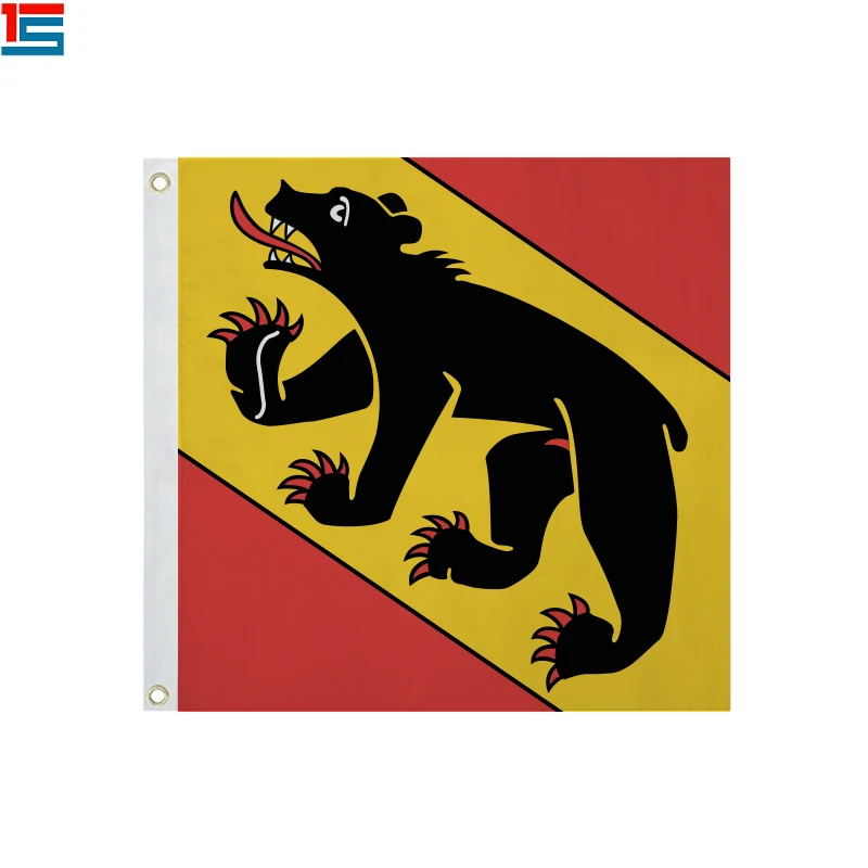 Герметичный флаг кантона Берна полиэстер наружный баннер на заказ|Флаги баннеры